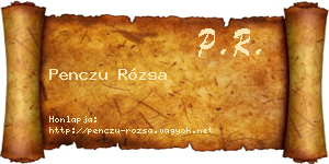 Penczu Rózsa névjegykártya